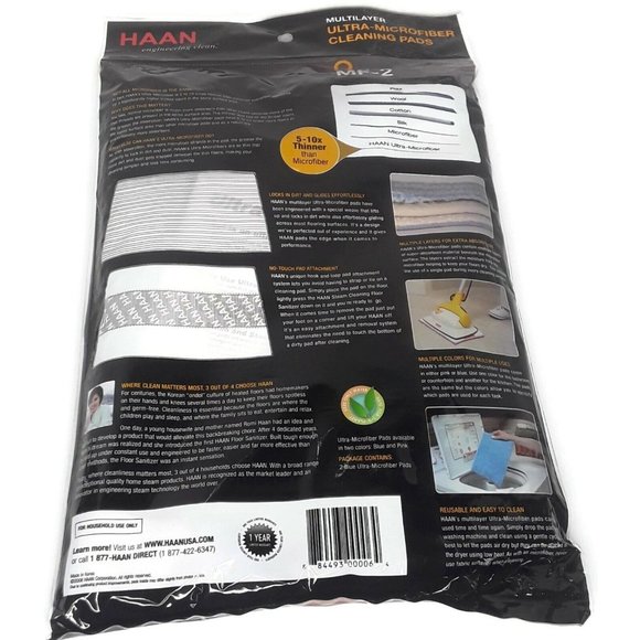 Haan MF-2 Ultra Microfiber Cleaning Pads FS 20 30 50 LOT OF 2 New Packs 4 Total - Picture 5 of 7